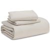 Image 1 : 1 Bedsure 3PC Queen Size Duvet Cover Set (90" x 90") - Linen/Cream Colour - New
