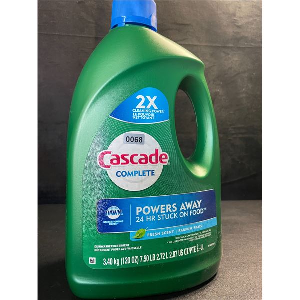 1 Large Jug of Cascade Complete Dishwasher Detergent - Fresh Scent w/ Dawn - 3.40kg - New