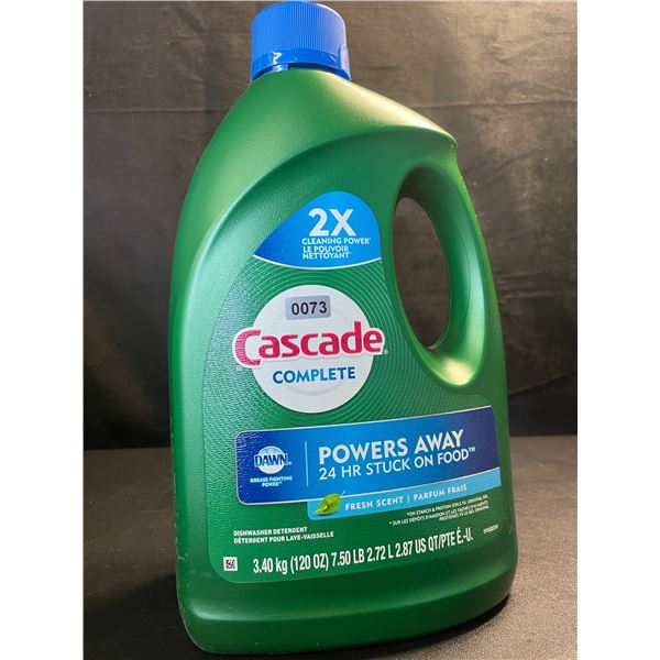 1 Large Jug of Cascade Complete Dishwasher Detergent - Fresh Scent w/ Dawn - 3.40kg - New
