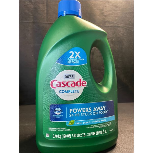 1 Large Jug of Cascade Complete Dishwasher Detergent - Fresh Scent w/ Dawn - 3.40kg - New