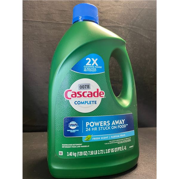 1 Large Jug of Cascade Complete Dishwasher Detergent - Fresh Scent w/ Dawn - 3.40kg - New