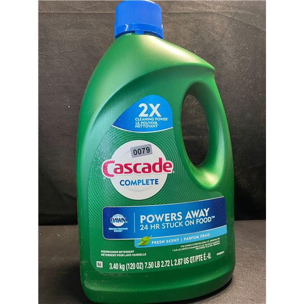 1 Large Jug of Cascade Complete Dishwasher Detergent - Fresh Scent w/ Dawn - 3.40kg - New