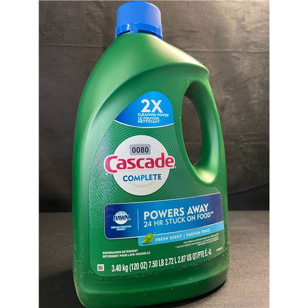 1 Large Jug of Cascade Complete Dishwasher Detergent - Fresh Scent w/ Dawn - 3.40kg - New