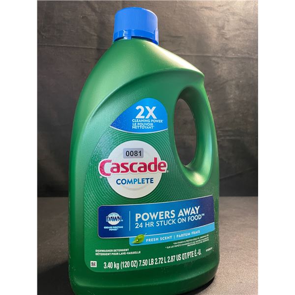 1 Large Jug of Cascade Complete Dishwasher Detergent - Fresh Scent w/ Dawn - 3.40kg - New