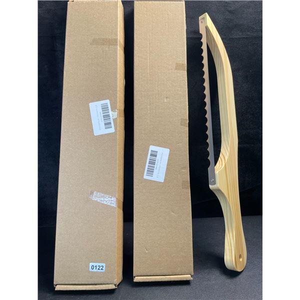 2 Bread Bow Knives for Slicing Homemade Bread - 15.7" - New in Box