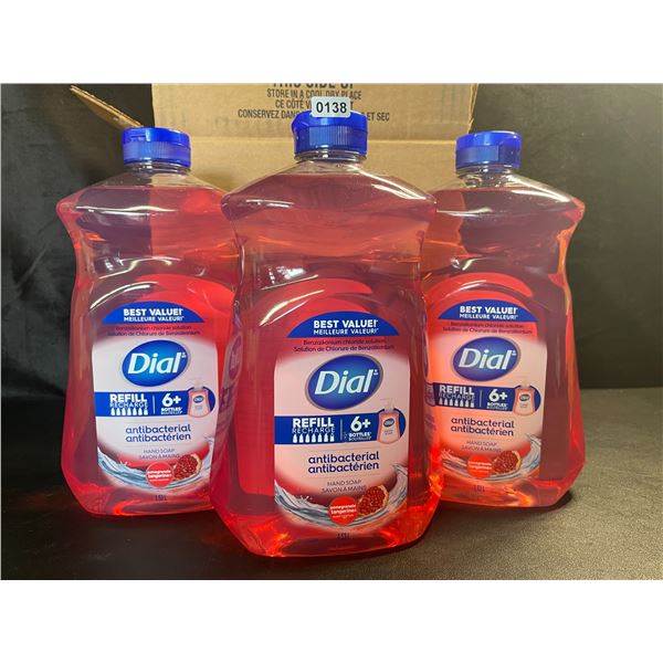 3 Dial Antibacterial Hand Soap Refills - Pomegranate Tangerine Scent - Large 1.53L Size - New
