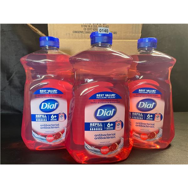 3 Dial Antibacterial Hand Soap Refills - Pomegranate Tangerine Scent - Large 1.53L Size - New