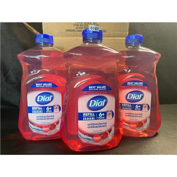 3 Dial Antibacterial Hand Soap Refills - Pomegranate Tangerine Scent - Large 1.53L Size - New