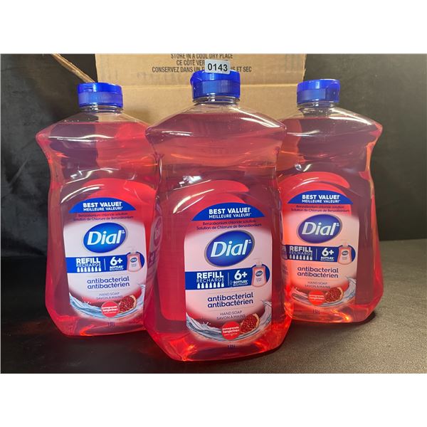 3 Dial Antibacterial Hand Soap Refills - Pomegranate Tangerine Scent - Large 1.53L Size - New