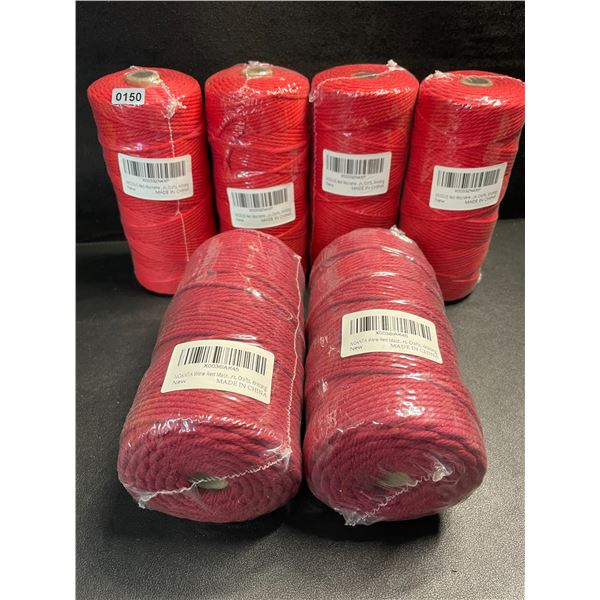 5 Rolls of Assorted Red Macrame Cord/Cotton Yarn - 220yards Per Roll - New