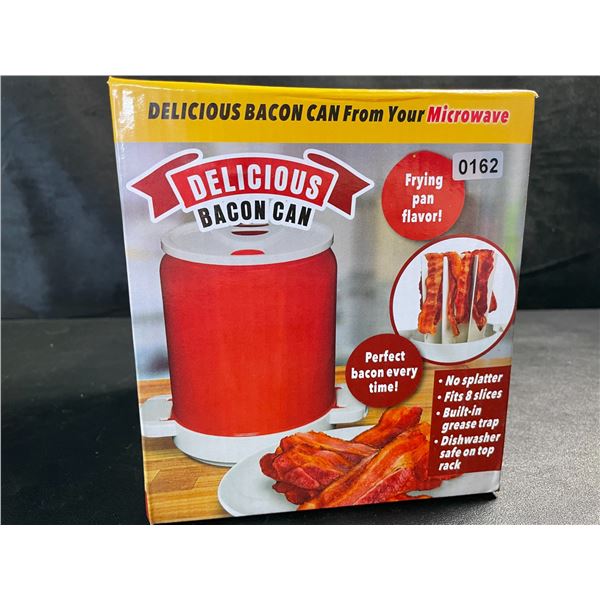 1 Delicious Bacon Can; Cook Yummy Crispy Bacon in Your Microwave; Splatter-Proof Design - New