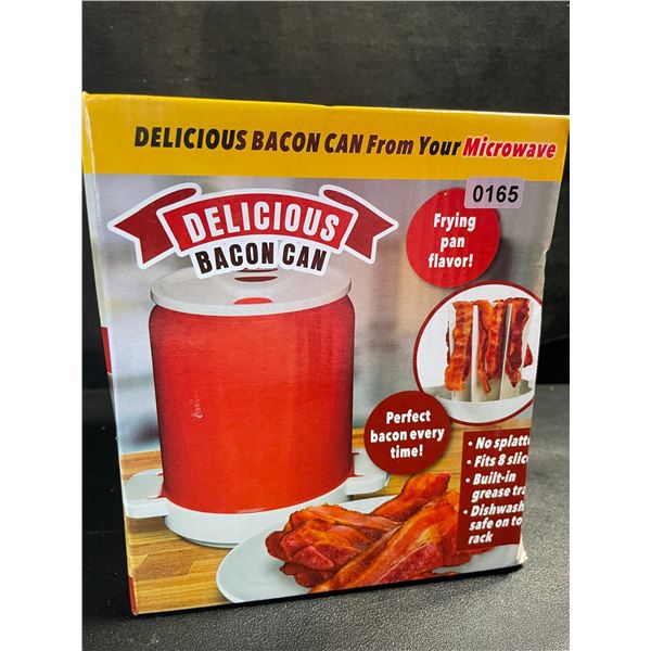 1 Delicious Bacon Can; Cook Yummy Crispy Bacon in Your Microwave; Splatter-Proof Design - New