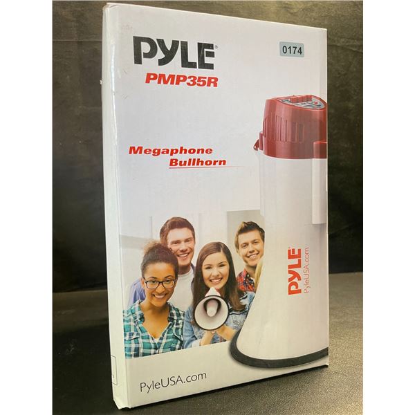 1 PYLE PMP35R Megaphone Speaker Bullhorn - Compact, Lightweight, Battery Operated - New in Box