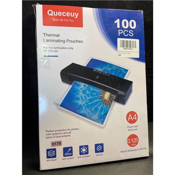 1 Pack of 9x12inch A4 Size Thermal Laminating Pouches - 100PCS - New