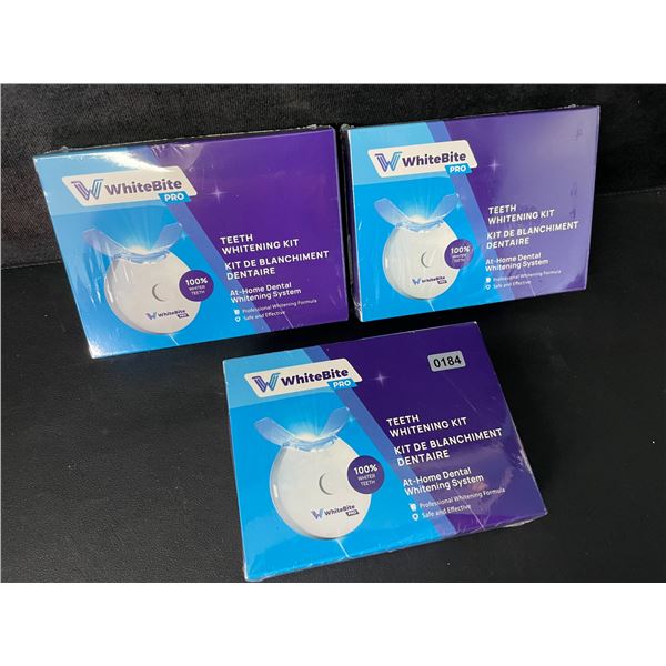 3 WhiteBite Pro Teeth Whitening Kits; At-Home Dental Whitening Systems - New Sealed