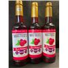 Image 1 : 3 Matteo's Sugar-Free Fruit Syrup/Sweeteners for Beverages; Raspberry Flavor - 750mL - New