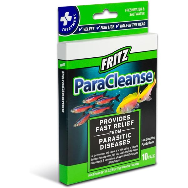 4 Fritz Aquatics ParaCleanse Treatment for Freshwater & Saltwater - 10 Count Each - New