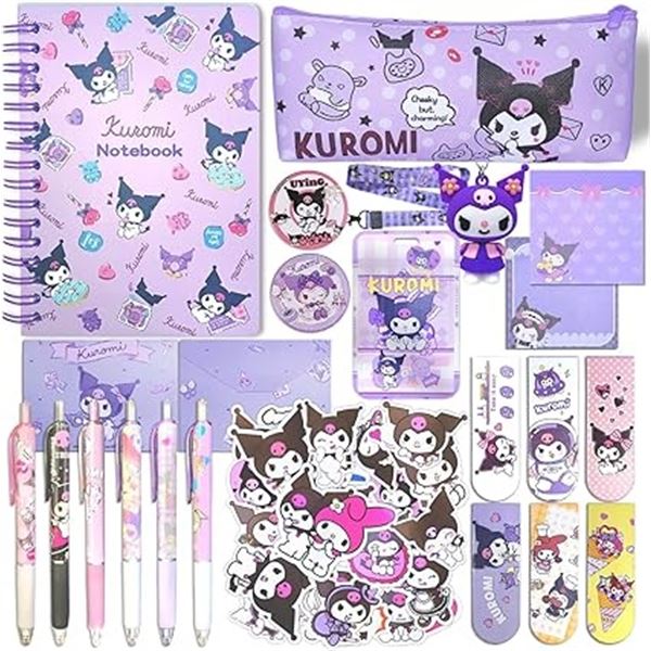1 Kuromi Kawaii School Supplies Stationary Gift Set - Brand New