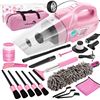 Image 1 : 1 Vioview 21PC Pink Car Cleaning/Detailing Kit w/ Handheld Vacuum, Cleaning Brushes, etc. - New!