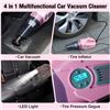 Image 5 : 1 Vioview 21PC Pink Car Cleaning/Detailing Kit w/ Handheld Vacuum, Cleaning Brushes, etc. - New!