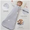 Image 4 : 1 Mosebears Unisex Baby Sleep Sack (Grey; 6-18months) - Super Soft Rayon from Bamboo - New!