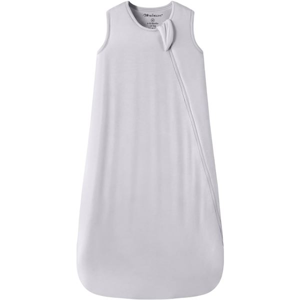 1 Mosebears Unisex Baby Sleep Sack (Grey; 6-18months) - Super Soft Rayon from Bamboo - New!