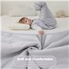 Image 5 : 1 Mosebears Unisex Baby Sleep Sack (Grey; 6-18months) - Super Soft Rayon from Bamboo - New!
