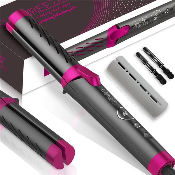 1 SupSilk Breeze Air Cooling Hair Styler; 2-in-1 Hair Straightener/Curler - 5 Heat Settings; NEW!