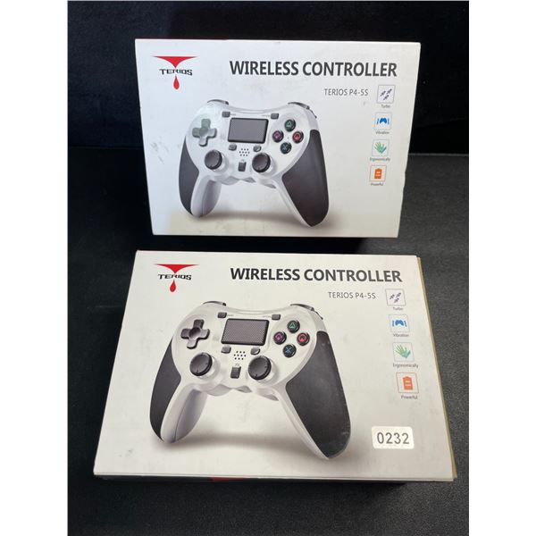 2 Terios Wireless Gaming Controllers for Playstation 4 - New