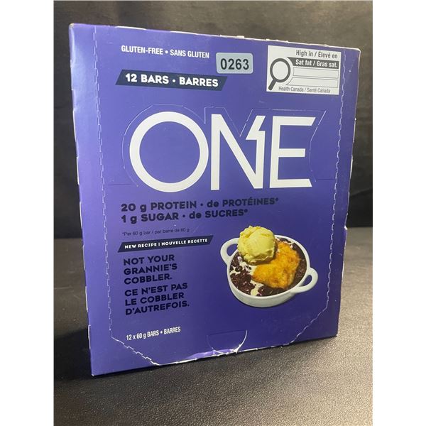 1 Box of ONE Protein Bars - Blueberry Cobbler Flavour - 12 x 60g Bars (BB: OCT 2025) New