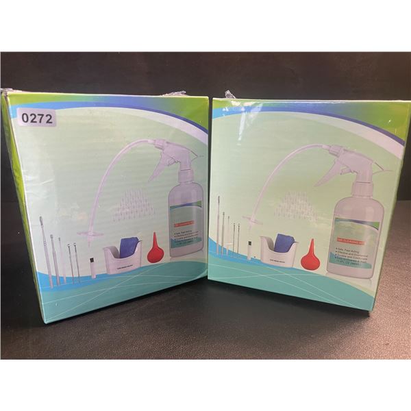 2 Ear Wax Removal Tool Sets - Manual Ear Cleaner/Ear Irrigation Sets - New Sealed