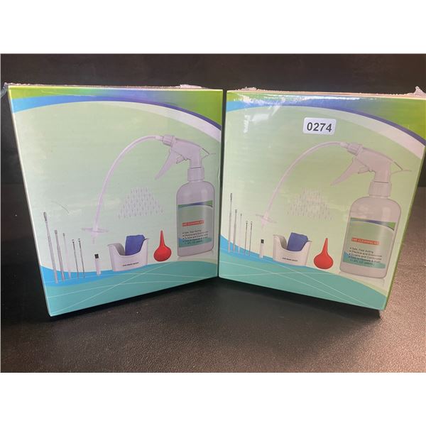 2 Ear Wax Removal Tool Sets - Manual Ear Cleaner/Ear Irrigation Sets - New Sealed