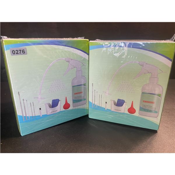 2 Ear Wax Removal Tool Sets - Manual Ear Cleaner/Ear Irrigation Sets - New Sealed
