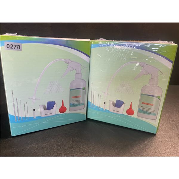 2 Ear Wax Removal Tool Sets - Manual Ear Cleaner/Ear Irrigation Sets - New Sealed
