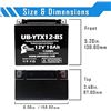 Image 5 : 1 Upstart Factory Activated Sealed Lead-Acid 12V 10Ah Battery/Motorcycle Battery - New Sealed!