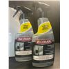 Image 2 : 2 Double-Packs of Weiman Stainless Steel Cleaner & Polish - (4 x 651ml Spray Bottles Total) - New