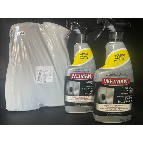 2 Double-Packs of Weiman Stainless Steel Cleaner & Polish - (4 x 651ml Spray Bottles Total) - New
