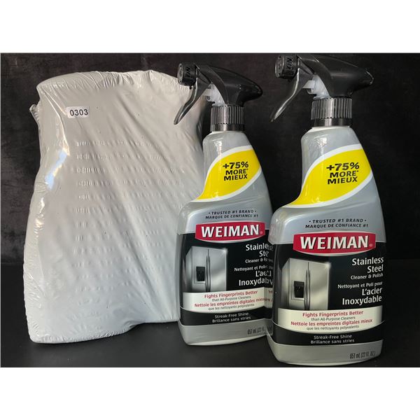 2 Double-Packs of Weiman Stainless Steel Cleaner & Polish - (4 x 651ml Spray Bottles Total) - New