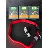 Image 2 : 3 Masbrill LED Light-Up Dog Collars/Safety Collars - Size Large (See Size Chart) - Red - Brand New