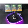 Image 2 : 3 Masbrill LED Light-Up Dog Collars/Safety Collars - Size Medium (See Size Chart) Purple - Brand New