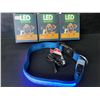Image 2 : 3 Masbrill LED Light-Up Dog Collars/Safety Collars - Size Medium (See Size Chart); Blue - Brand New