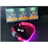 Image 2 : 3 Masbrill LED Light-Up Dog Collars/Safety Collars - Size Small (See Size Chart); Pink - Brand New