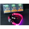 Image 2 : 3 Masbrill LED Light-Up Dog Collars/Safety Collars - Size Small (See Size Chart); Pink - Brand New