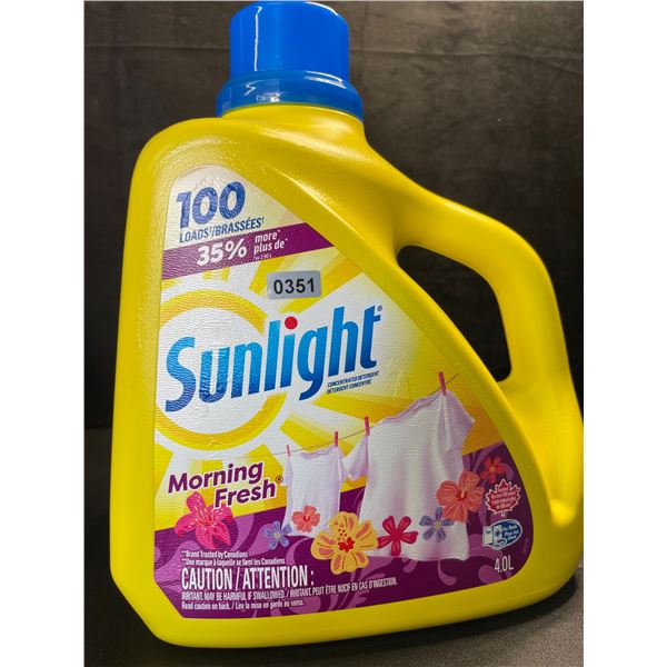 1 Large Jug of Sunlight Morning Fresh Liquid Laundry Detergent - 4.0L/100 Loads - New