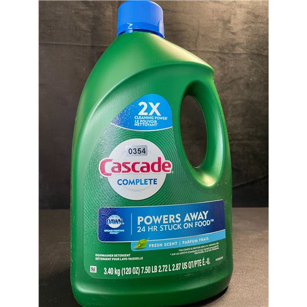 1 Large Jug of Cascade Complete Dishwasher Detergent - Fresh Scent w/ Dawn - 3.40kg - New