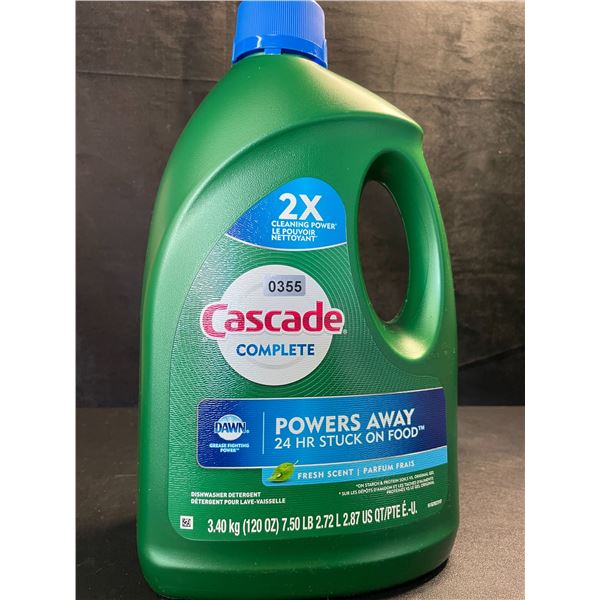 1 Large Jug of Cascade Complete Dishwasher Detergent - Fresh Scent w/ Dawn - 3.40kg - New
