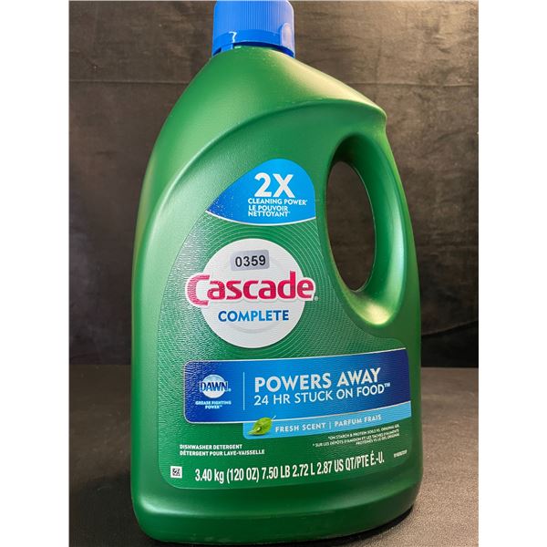 1 Large Jug of Cascade Complete Dishwasher Detergent - Fresh Scent w/ Dawn - 3.40kg - New