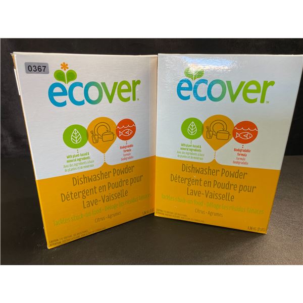 2 Boxes of Ecover Natural Plant-Based Dishwasher Powder - Citrus - 1.36kg - New Sealed