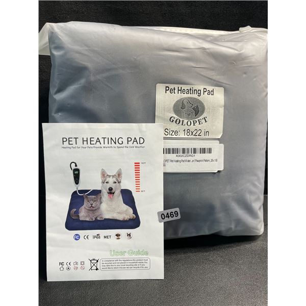 1 Pet Heating Pad for Cats/Dogs - 18" x 22" Size - Brand New