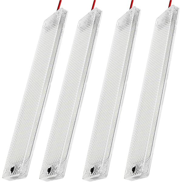 4-Pack of 12V LED Interior Light Bars (9.8" Size) - Hardwired Design; Great for RV/Trailer/Vans; New